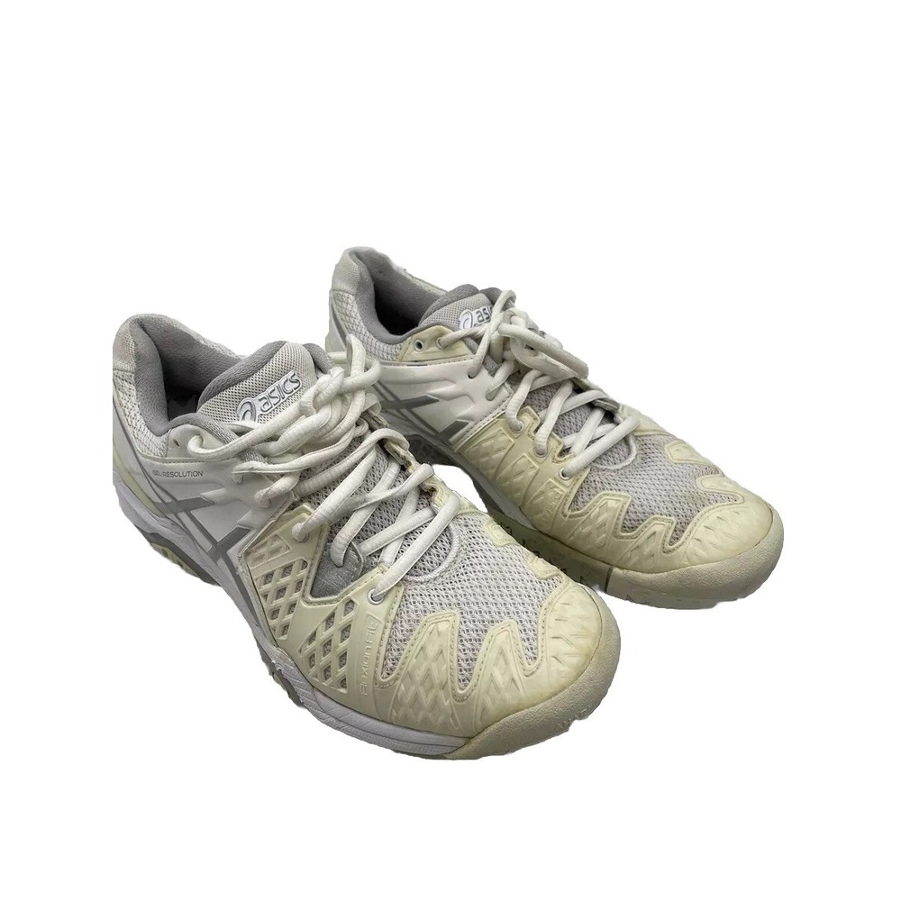 Asics Gel Resolution‎ 6 White  Running Sneakers Women's Size 8 E550Y